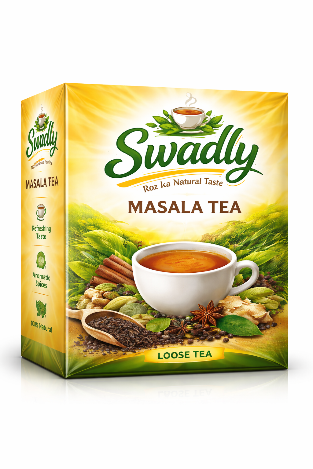 Swadly Masala Tea– Authentic Indian Masala Chain 250 gms - Image 3